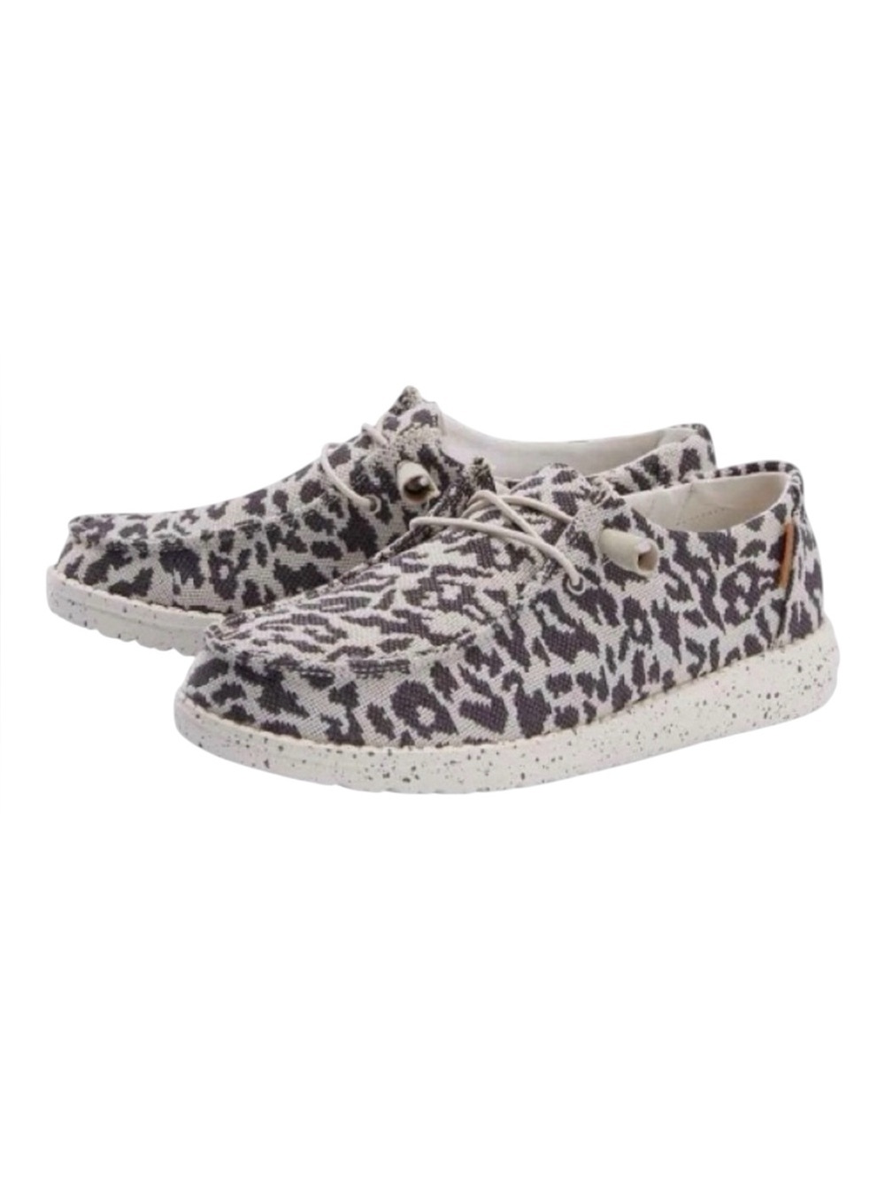 Hey Dude Wendy Cheetah Grey Women's Leopard Print Casual Shoes size 9